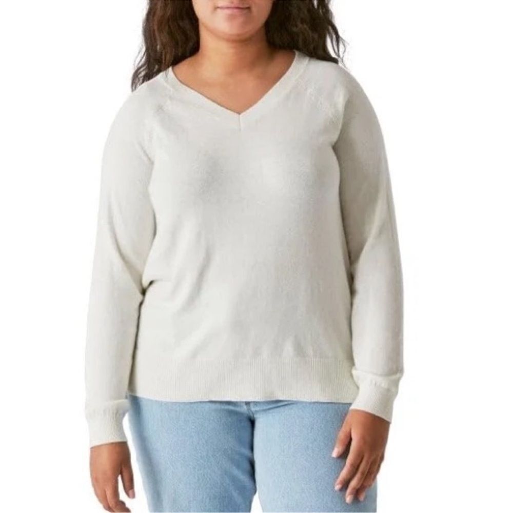 Lucky Brand Women’s V-neck Top Sweater XL